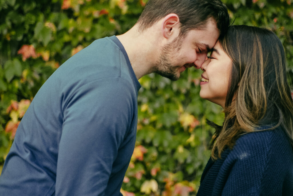 couple laughing together