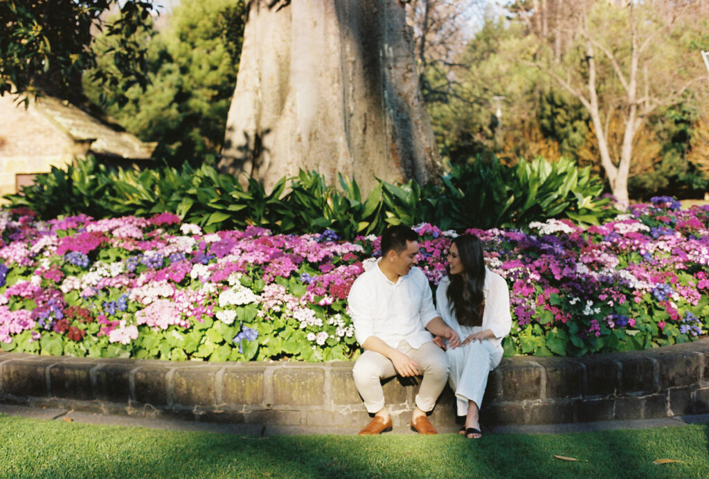 Fitzroy Gardens Intimate Wedding, Karaoke Reception, first look 35mm film