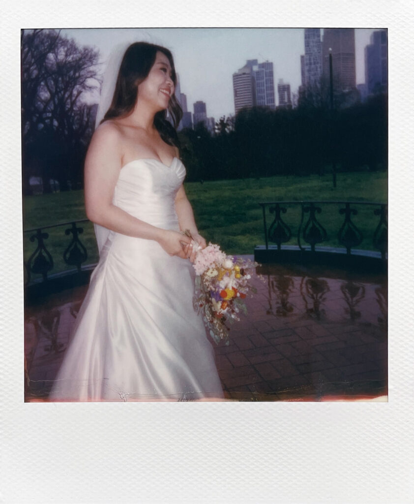 Fitzroy Gardens Intimate Wedding, Karaoke Reception, old band stand, 35mm film, polaroid