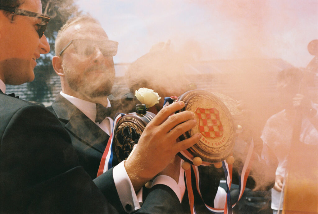 Monika & Kristian's traditional Croatian wedding at the wedding venue Carousel Albert Park, on 35mm film