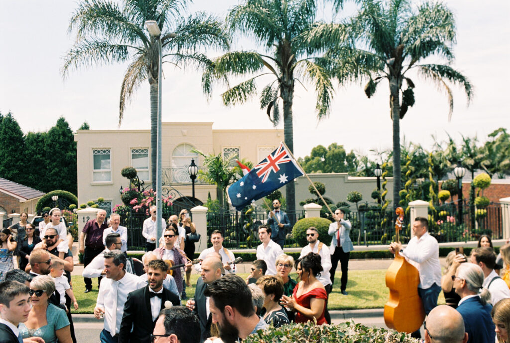 Monika & Kristian's traditional Croatian wedding at the wedding venue Carousel Albert Park, on 35mm film