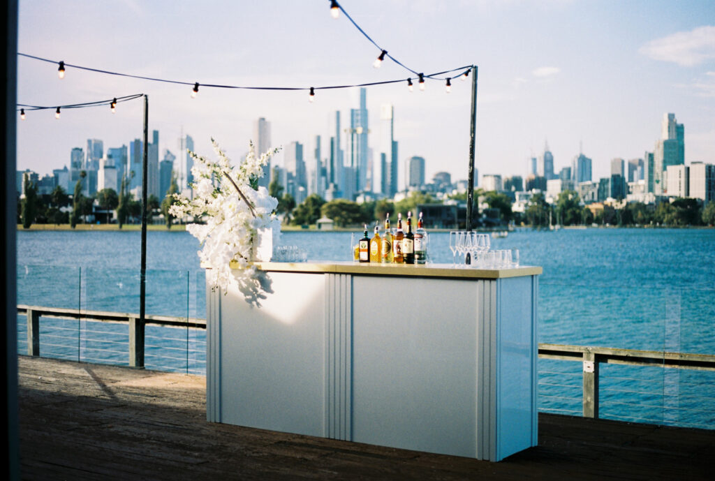 Out door deck overlooking the city at the wedding venue Carousel Albert Park