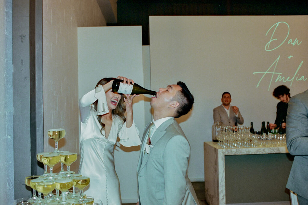 Two ton max wedding reception on 35mm film