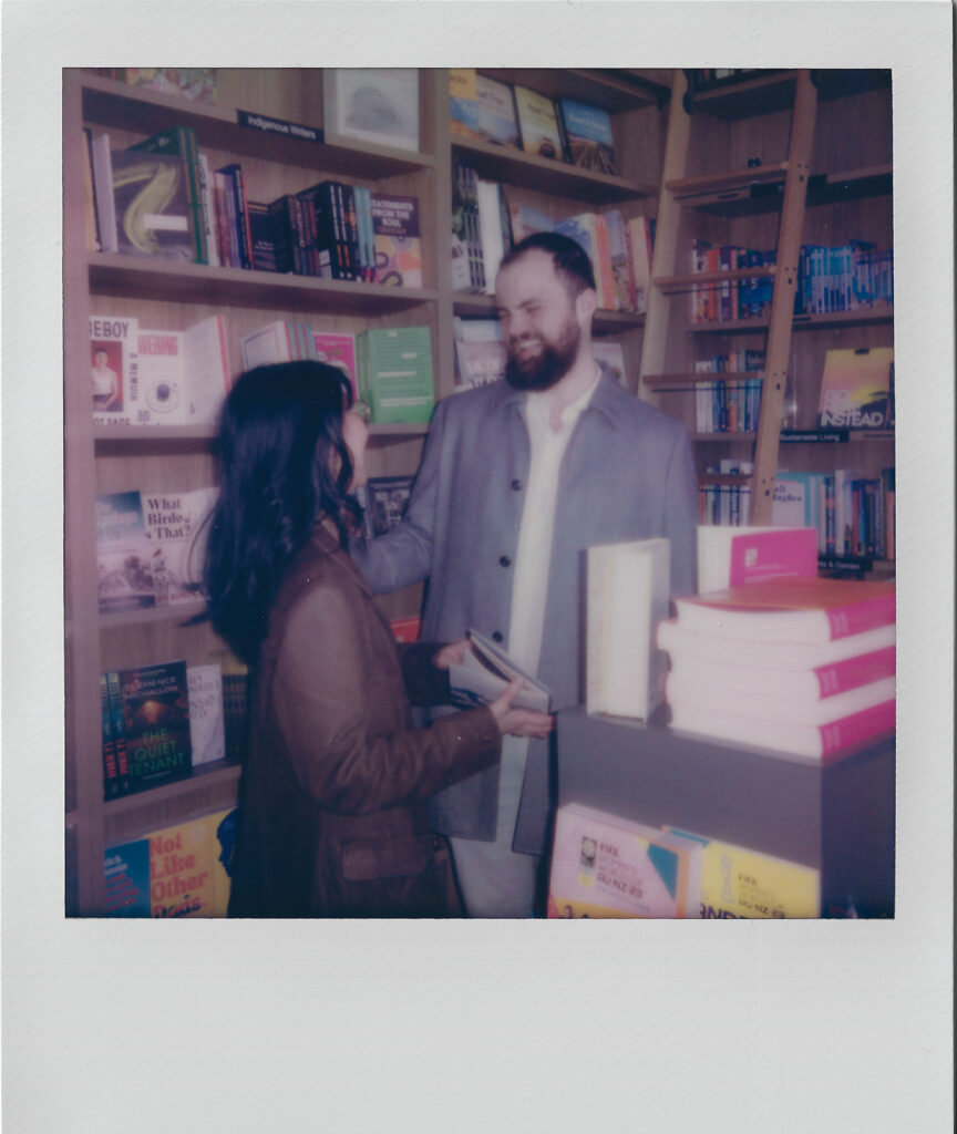 Bookstore engagement session melbourne 2- polaroid