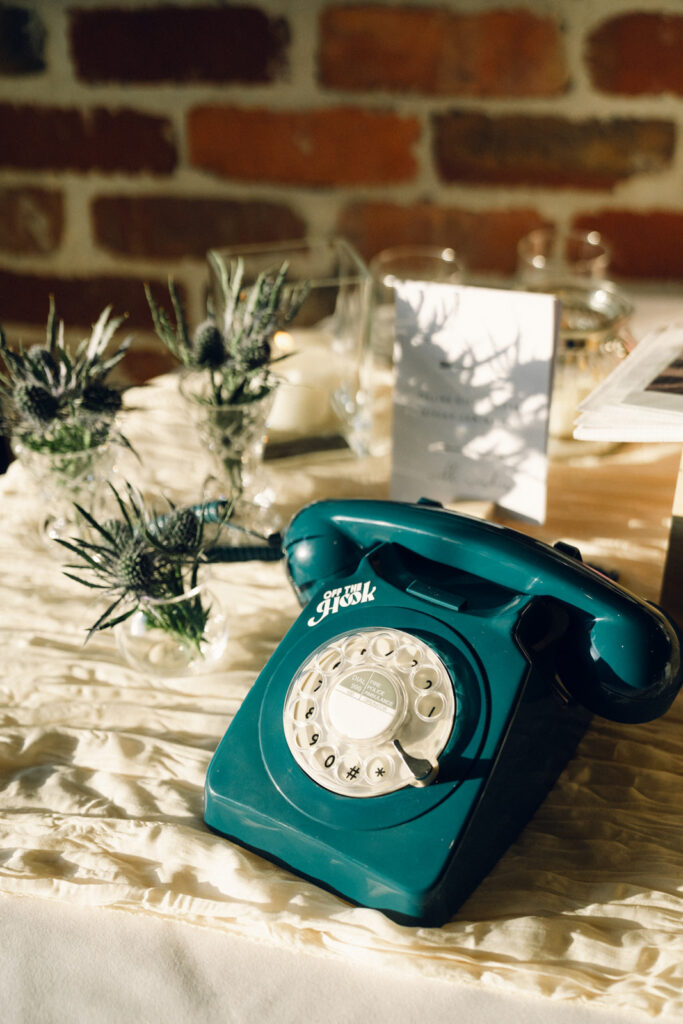 blue audio guestbook phone from off the hook