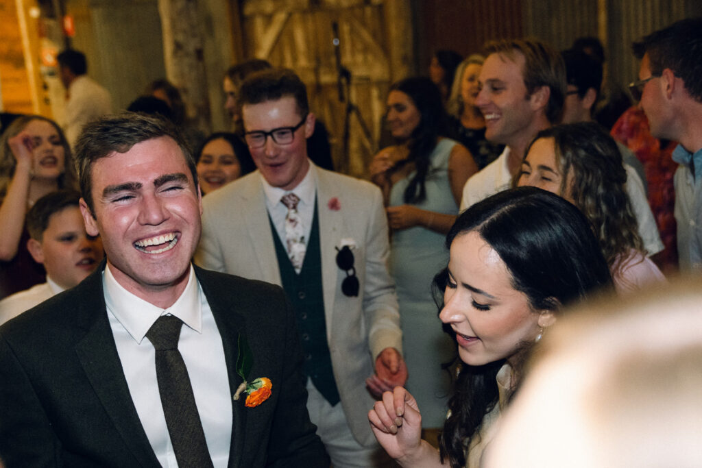 bride and groom on the dancefloor at corowa distillery