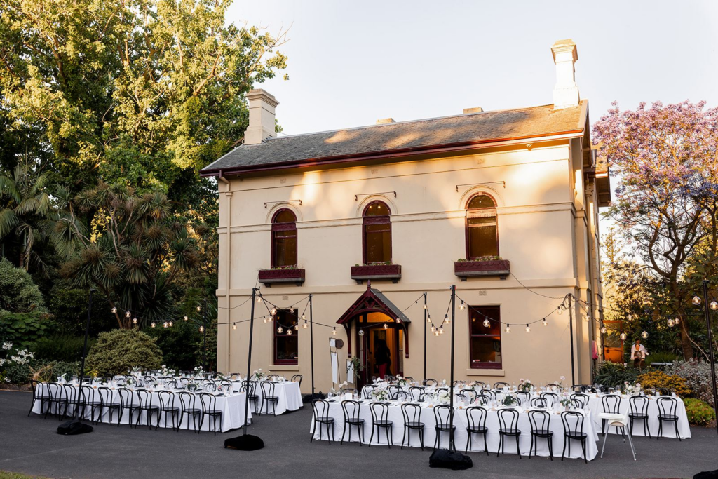 outdoor setup outside the garden house in melbourne