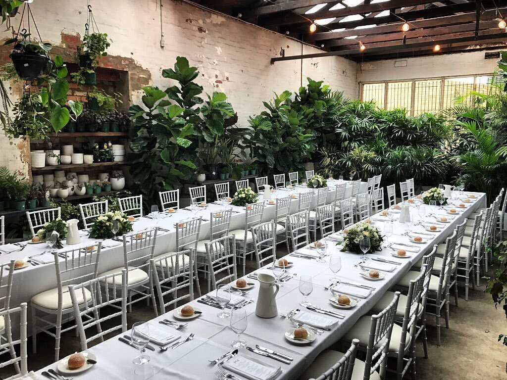 the interior of glasshaus wedding venue