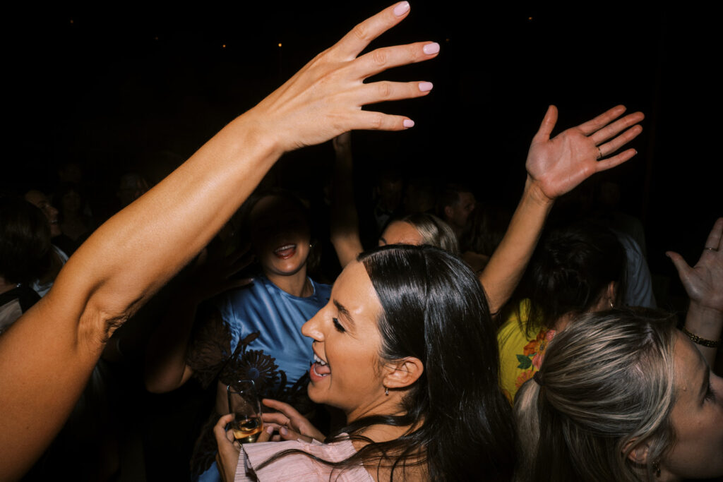 wedding guests on the dancefloor